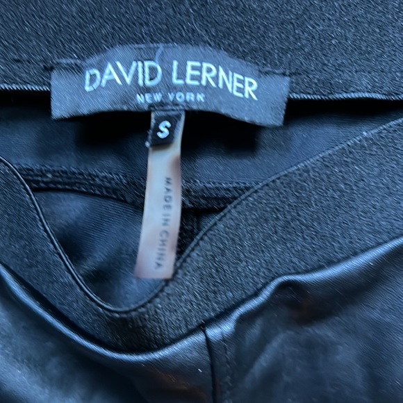 David Lerner size Small Black faux leather tights - Picture 2 of 3